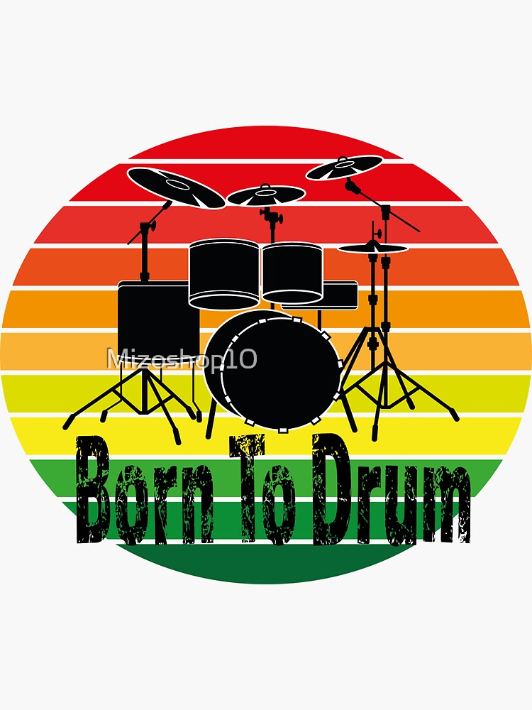 "Born To drum drumsticks" Sticker for Sale by Redbubble