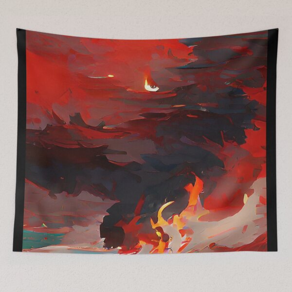 Item preview, Abstraction The Elements Fire and Water Hell imagination designed and sold by ValleyDream.