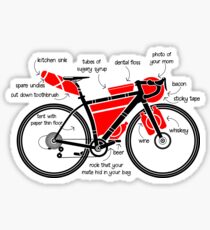 Bikepacking Funny Gear List Sticker