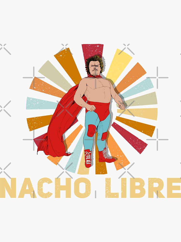 "Nacho Libre Eagle Powers Classic Fan Art Essential Black " Sticker for