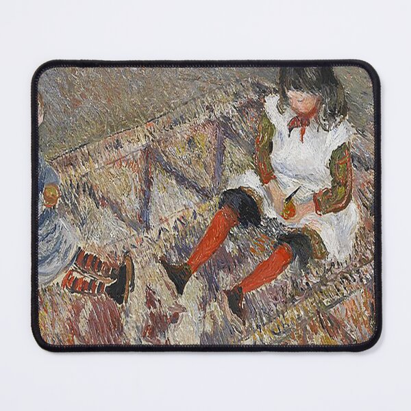 Item preview, Camille Pissarro Jeanne called Cocotte and Ludovic Rodolphe Pissarro on a carpet designed and sold by MARWA-STORE.