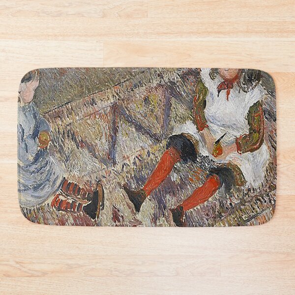 Item preview, Camille Pissarro Jeanne called Cocotte and Ludovic Rodolphe Pissarro on a carpet designed and sold by MARWA-STORE.
