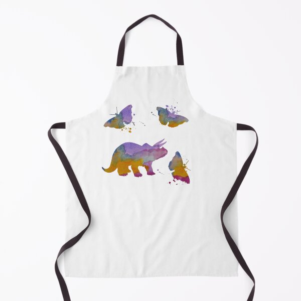 Item preview, Triceratops Dinosaur Art, Dinosaur with Horns Butterfly Art, Dinosaurs And Butterflies designed and sold by BittenByErmines.