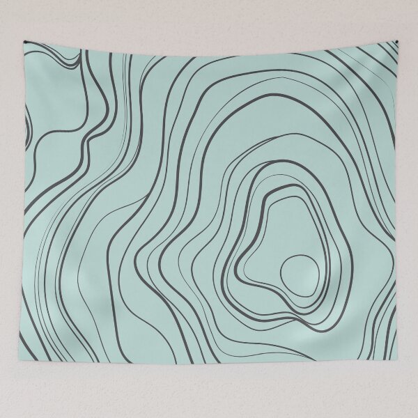 Item preview, Blue Abstract Topography  Aesthetic  Pattern designed and sold by zedonee.