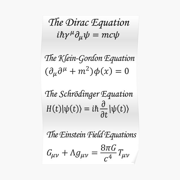 "Theoretical Physics Equations" Poster for Sale by ScienceCorner