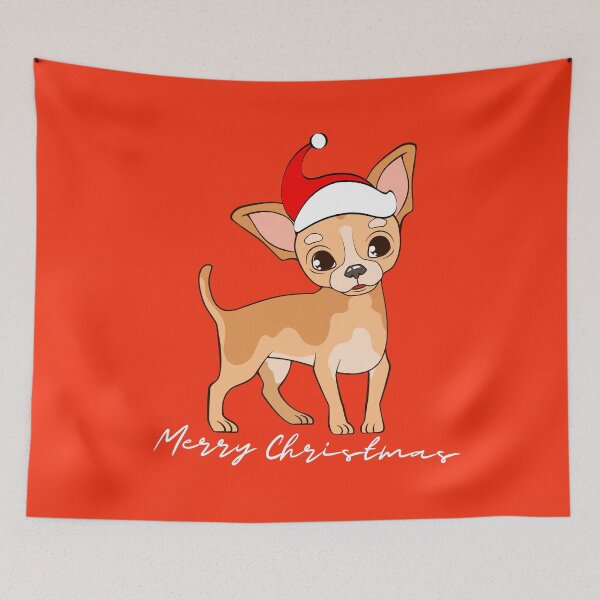 Item preview, Cute Chihuahua with Santa Claus' hat 3 - christmas dog collection designed and sold by Olivvier.