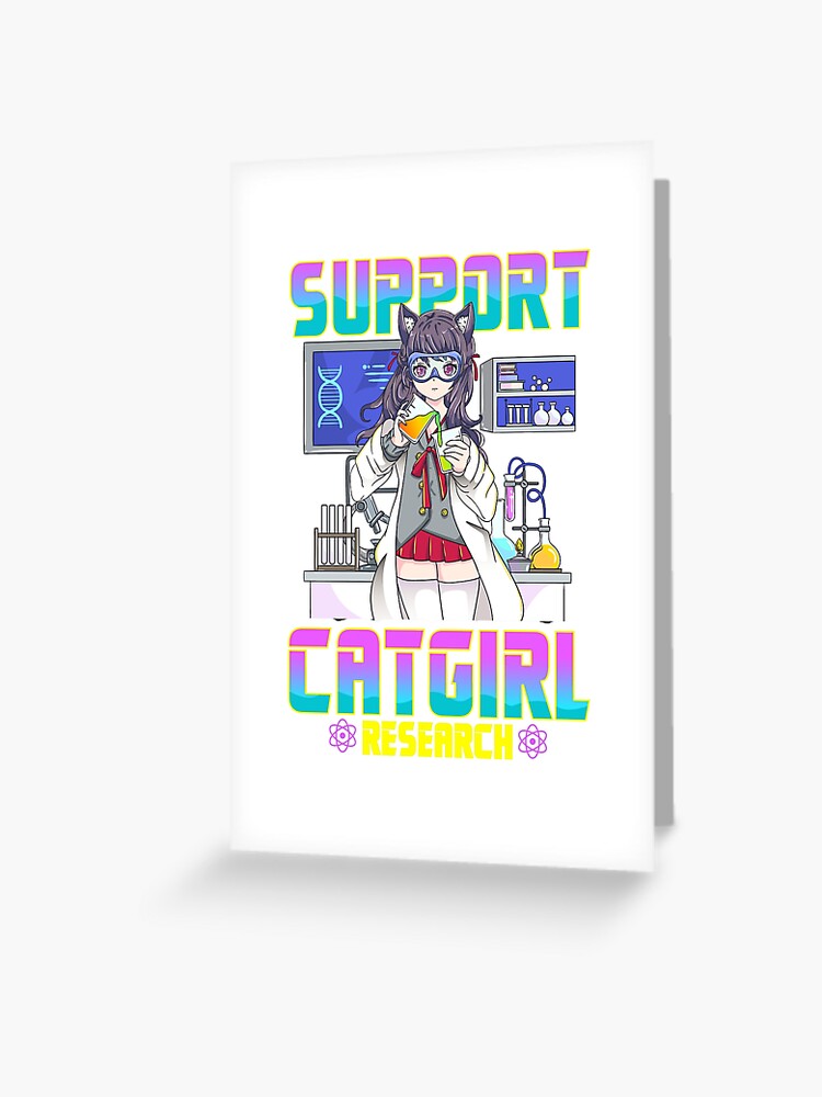 Support Catgirl Research - Anime Catgirl Meme Funny Shirt Magnet for Sale  by FloridaManCo