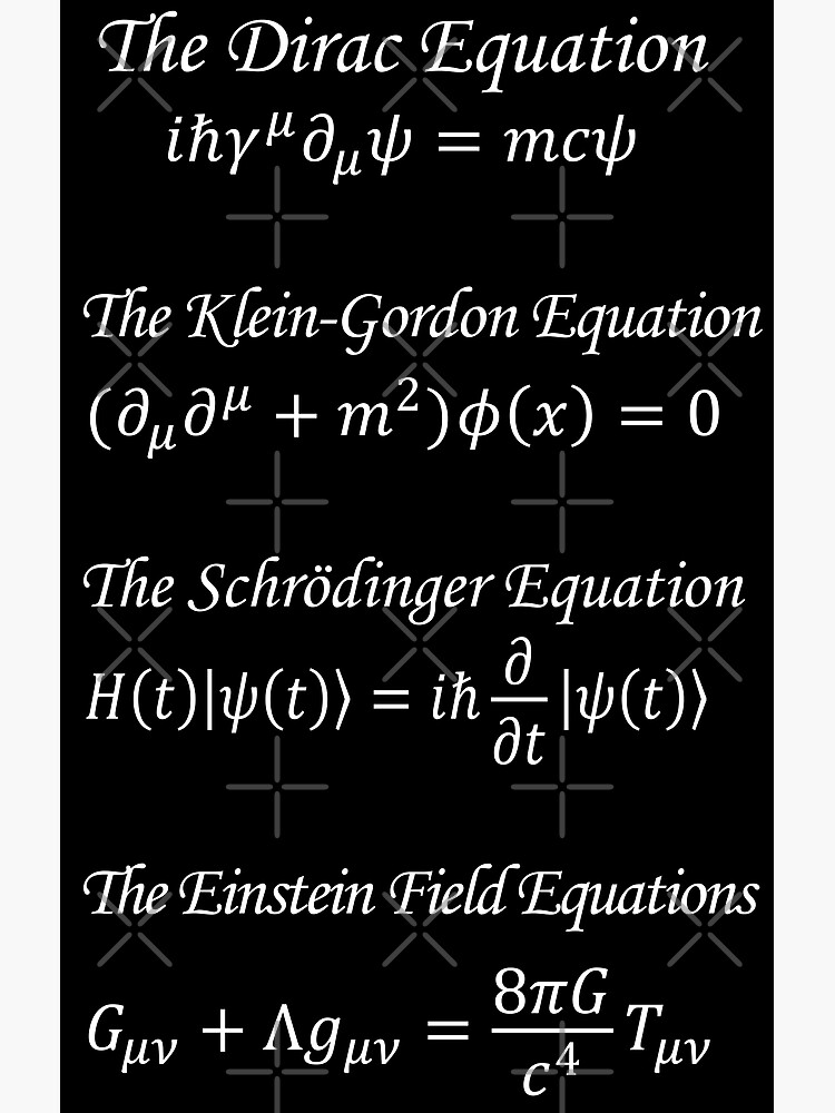 Theoretical Physics Equations Poster For Sale By Sciencecorner Redbubble 3221