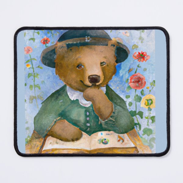 Item preview, Watercolor brown grizzly bear,Bear lover, Mama Bear, Bear Christmas, Bear animal lover gift, Wildlife animal lover, Funny cute bear nursery art designed and sold by Artsareus.