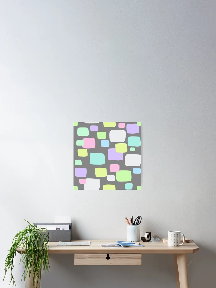 Thumbnail 2 of 3, Poster, Modern Pastel Geometric Rectangular Pattern designed and sold by patternedprints.