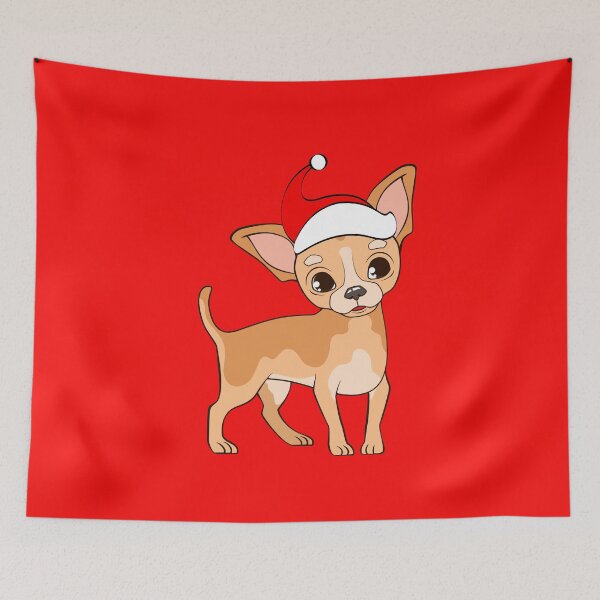 Item preview, Cute Chihuahua with Santa Claus' hat 4 - christmas dog collection designed and sold by Olivvier.