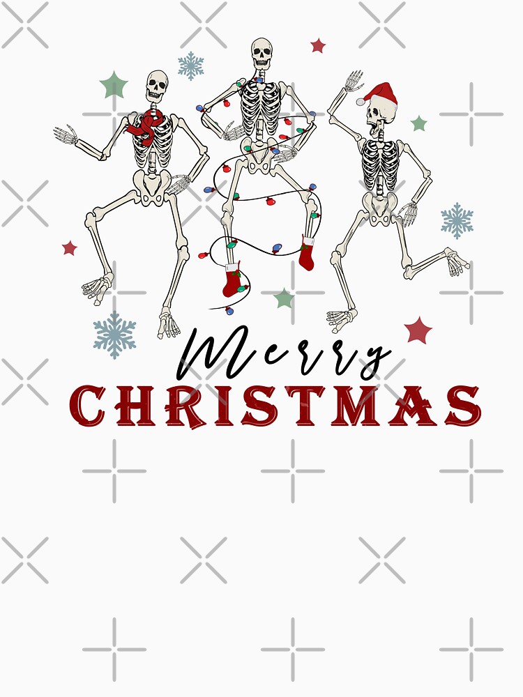 Disover Merry Christmas Funny Dancing Christmas Skeletons T-Shirt