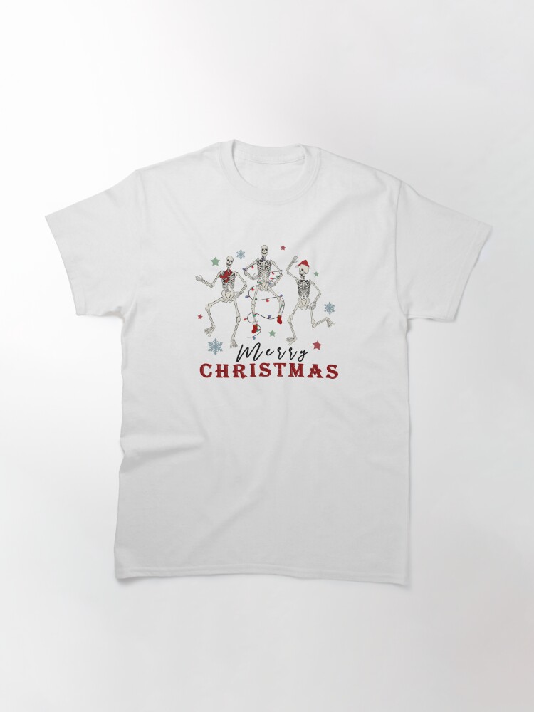 Discover Merry Christmas Funny Dancing Christmas Skeletons T-Shirt