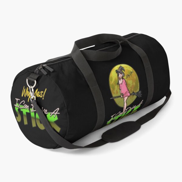 Item preview, Why Yes I Can Drive a Stick Cute Witch on Broomstick Funny Halloween Quote designed and sold by CRHPOD20.