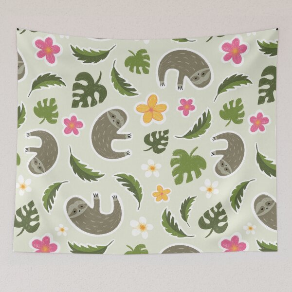 Item preview, Jungle Sloth Pattern designed and sold by Liliki.