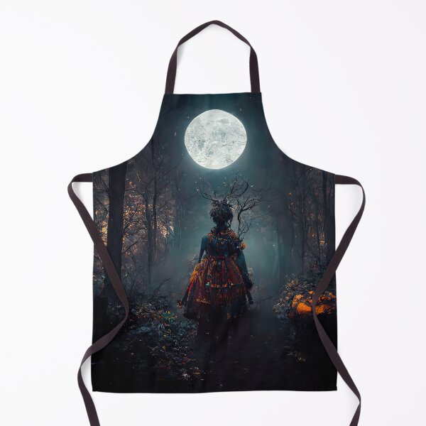 Item preview, Mystery of Druids, Digital Illustration, Full Moon in a Magical Forest designed and sold by wolfnme.