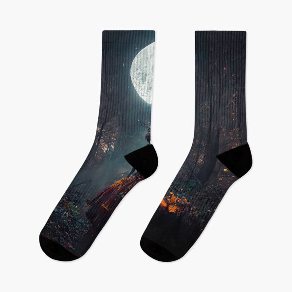 Item preview, Mystery of Druids, Digital Illustration, Full Moon in a Magical Forest designed and sold by wolfnme.