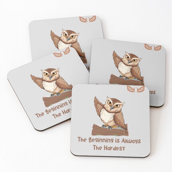 Item preview, The optimistic owl sticker and t-shirt designed and sold by lattakiafashion.