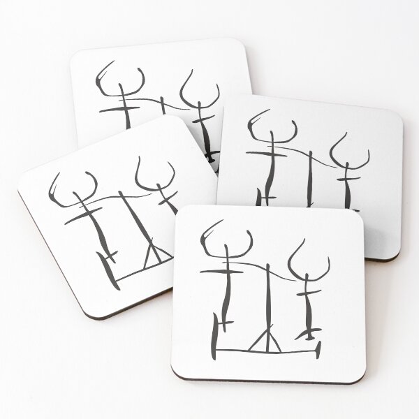Item preview, Rock image Petroglyph "Bulls in harness" designed and sold by Market-Nebho.