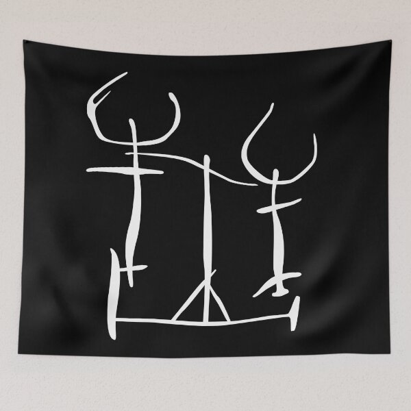 Item preview, Rock image Petroglyph "Bulls in harness" designed and sold by Market-Nebho.