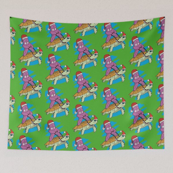 Item preview, Beach Christmas Starfish and Sea Turtle Surfing  designed and sold by JonnyVsTees.