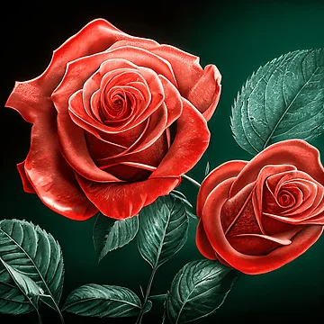 Artwork thumbnail, Beautiful Red Roses by MasartDesigns