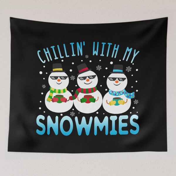Item preview, Chillin' With My Snowmies Funny Christmas Pun designed and sold by Hommie9977.