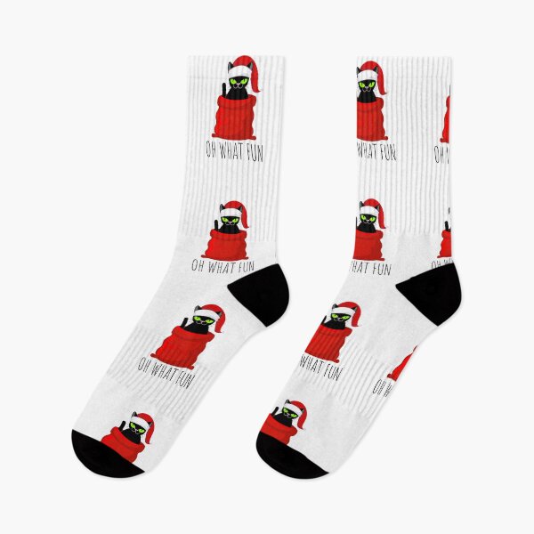 Item preview, Oh what fun, funny grumpy christmas cat designed and sold by reka88.