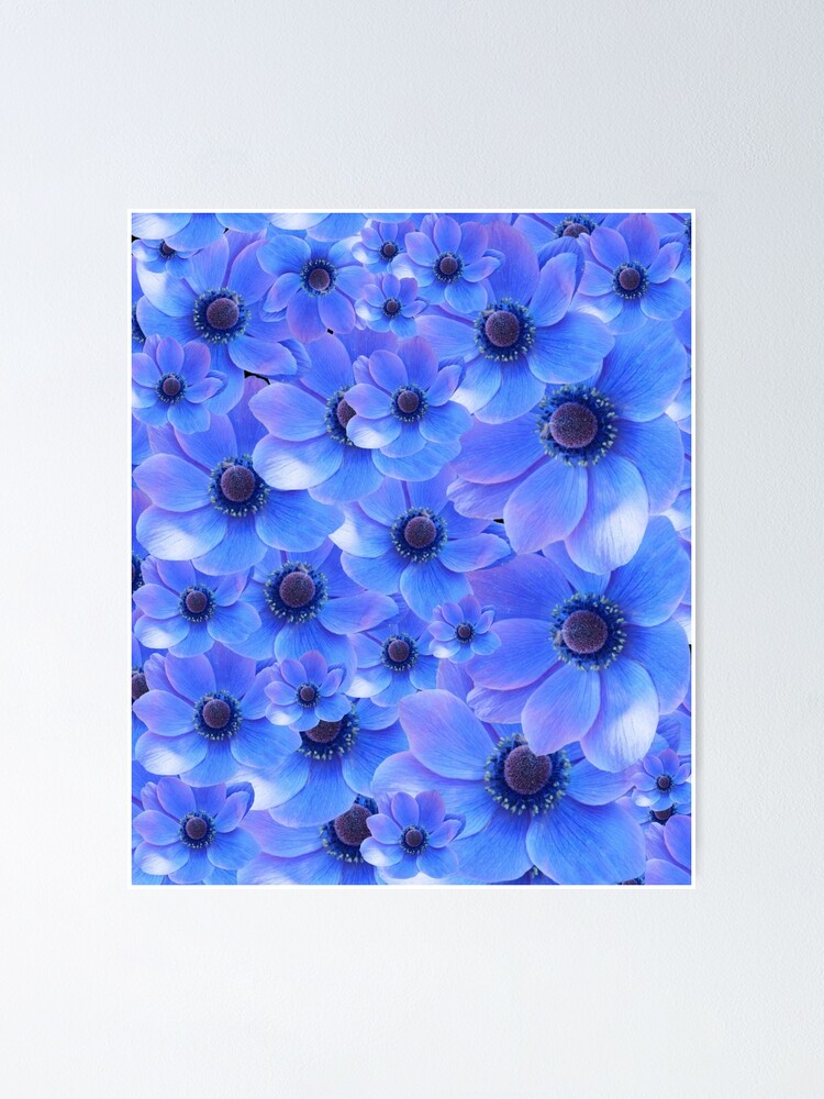 "Blue flowers project for dreamers" Poster for Sale by byOlliart