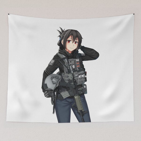 Item preview, Military Anime Girl  designed and sold by kittiescuties.