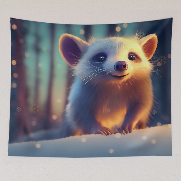 Item preview, Adorable racoon in the snow designed and sold by Blacklinesw9.