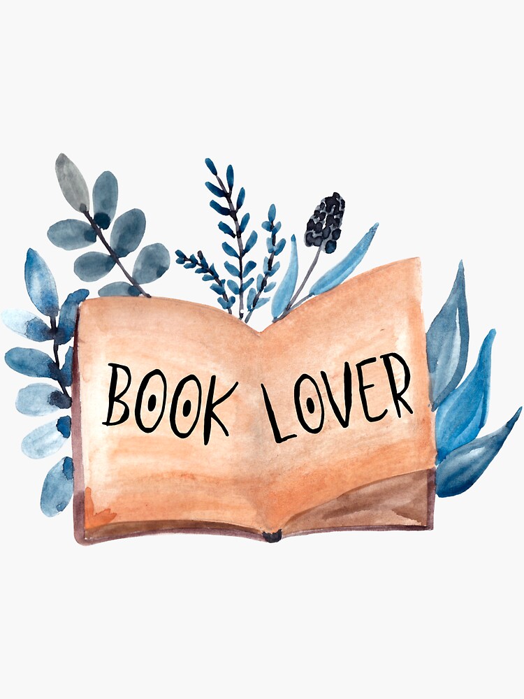 Beautiful Book lover illustration Sticker for Sale by IviBlack