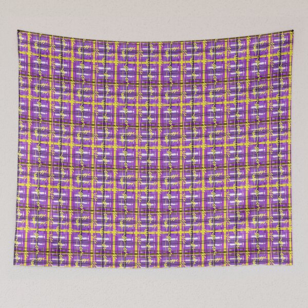 Item preview, Purple, Yellow, and Black - Nonbinary Pride Punk Plaid Tiling Design designed and sold by SnowAfterFyre.