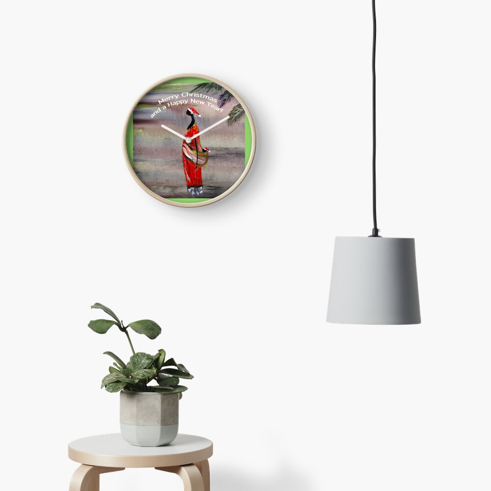 Funny Christmas design. Ghana Xmas Clock