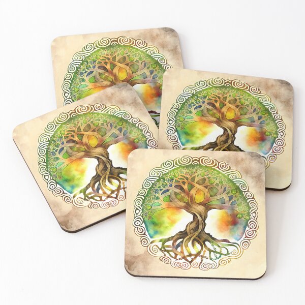 Item preview, Celtic Tree of Life Watercolor Pagan Ancient Rustic Background designed and sold by CGSGraphics.
