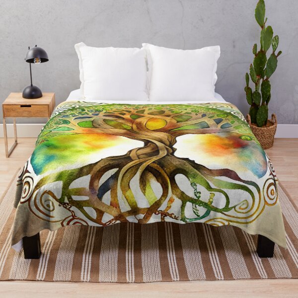 Item preview, Celtic Tree of Life Watercolor Pagan Ancient Rustic Background designed and sold by CGSGraphics.