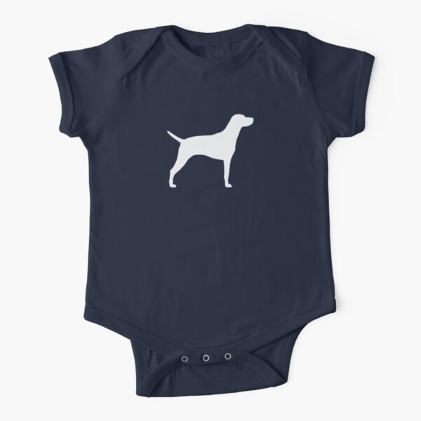 Hungarian Vizsla Silhouette(s) Short Sleeve Baby One-Piece