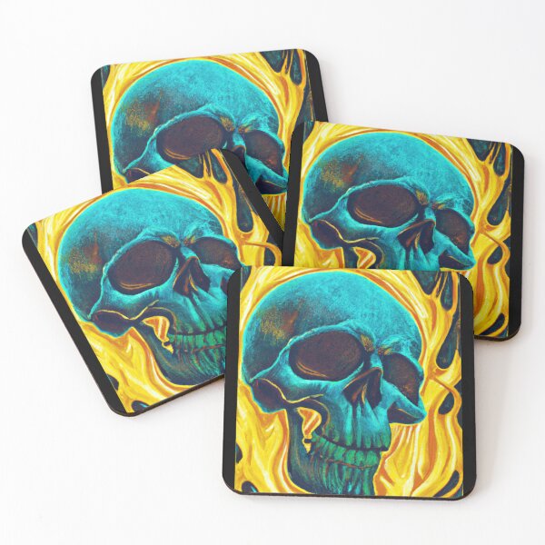 Item preview, Vincent Van Gogh Styled Skull Design Remake Starry Night Style designed and sold by CandyDroidMerch.