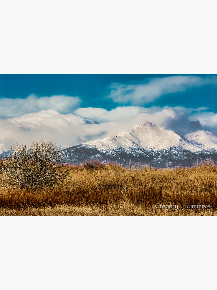 Thumbnail 3 of 3, Sticker, Mt meeker Stands Alone, Longs Peak is in the clouds. designed and sold by Gregory J Summers.