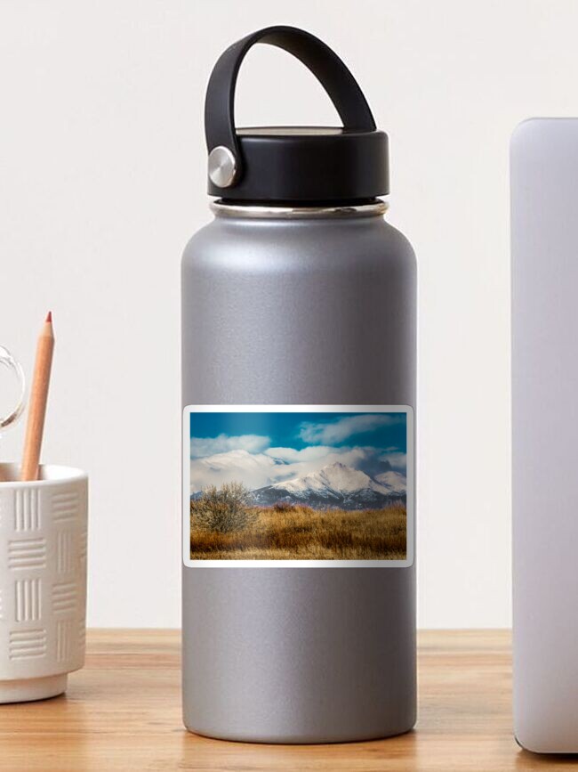 Thumbnail 1 of 3, Sticker, Mt meeker Stands Alone, Longs Peak is in the clouds. designed and sold by Gregory J Summers.