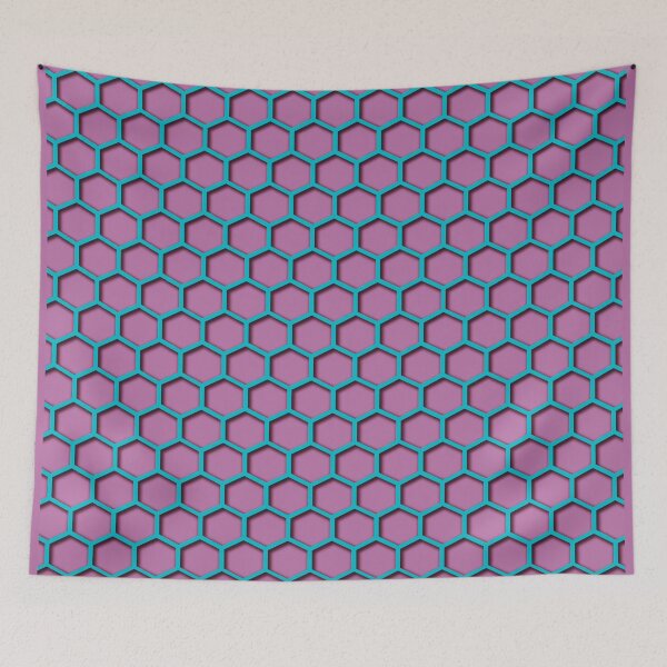 Item preview, Hyacinth Turquoise Hexagon Design designed and sold by debmund.