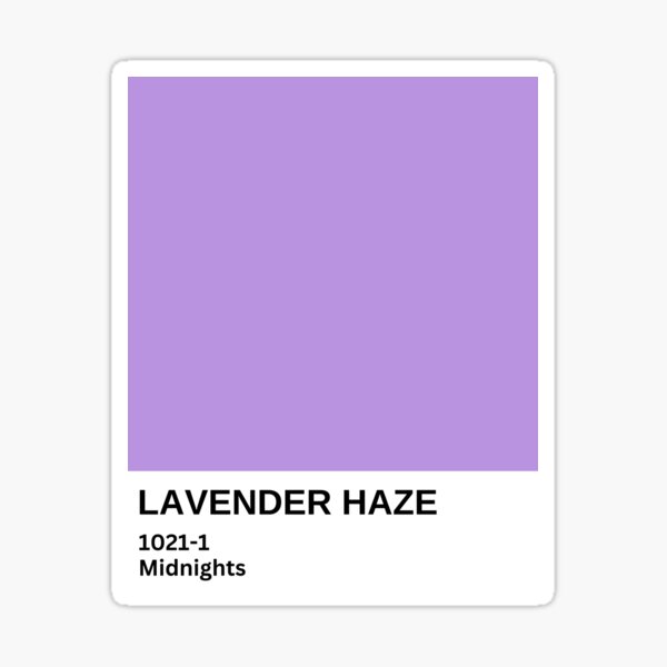 "Lavender Haze Midnights Pantone Paint Chip " Sticker for Sale by flekgirl Redbubble