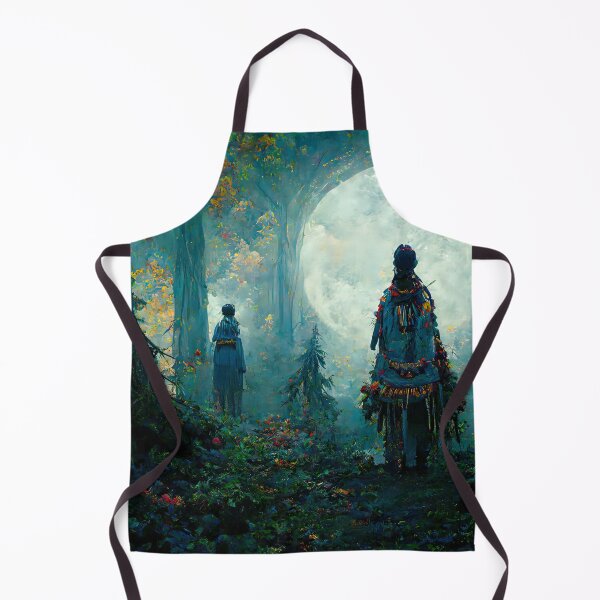 Item preview, Mystery of Druid, Digital Illustration, Full Moon in a Magical Forest designed and sold by wolfnme.