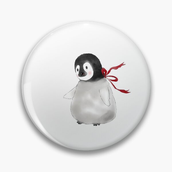 Item preview, Baby Penguin with Red Ribbon designed and sold by JAFStudio.