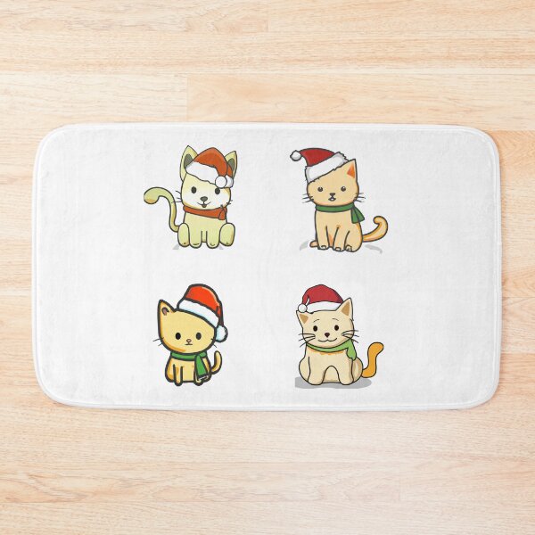 Item preview, Cute Cat Wearing Santa Hat Christmas Pack Christmas Approaching designed and sold by CandyDroidMerch.