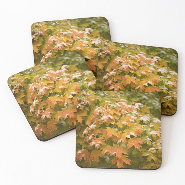 Item preview, Colorful Fall Leaves with Snow designed and sold by katevernaphoto.