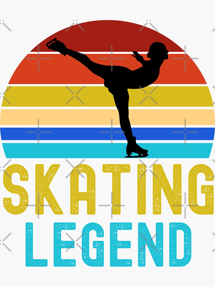 "Skating legend best ice skater" Sticker for Sale by VitoTDesign