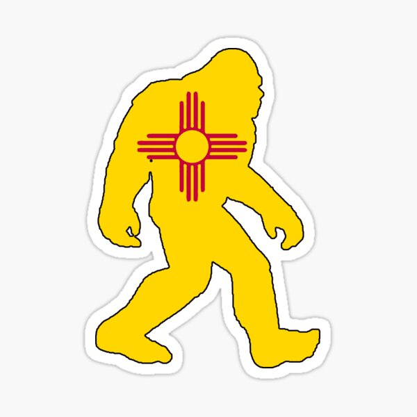 Item preview, New Mexico flag bigfoot yeti sasquatch designed and sold by artisticattitud.