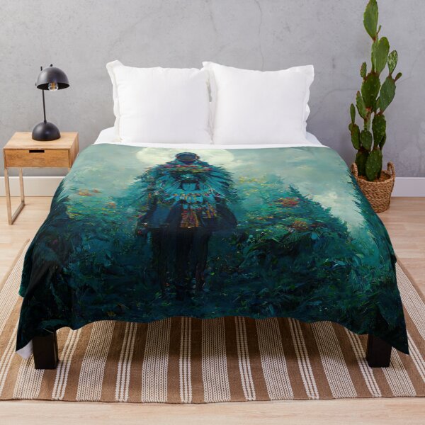 Item preview, Mystery of Druid, Digital Illustration, Full Moon in a Magical Forest designed and sold by wolfnme.