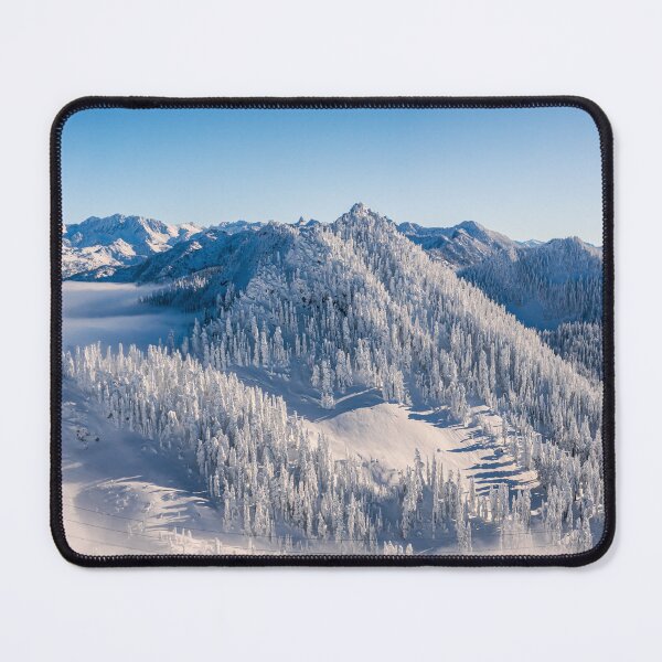 Item preview, Cascade Mountain Range with Hazy Clouds in Stevens Pass Backcountry designed and sold by Open Range Studios.